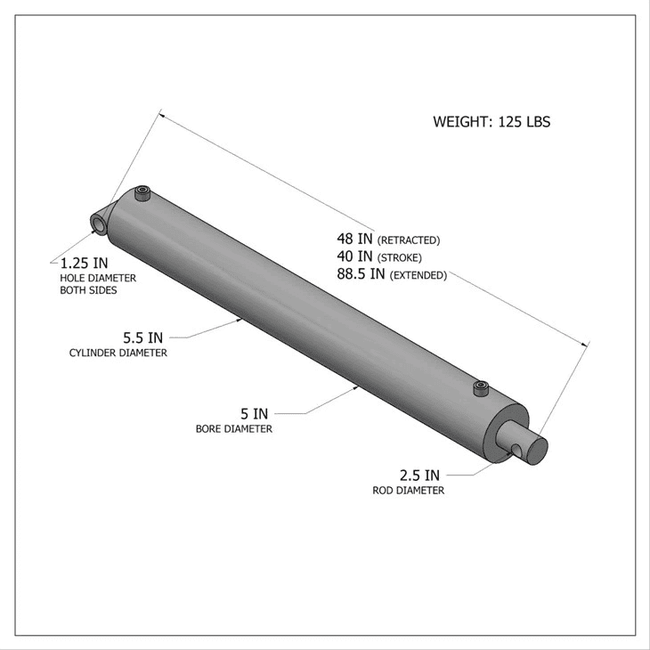 Hidravlični cilinder brez obvoda