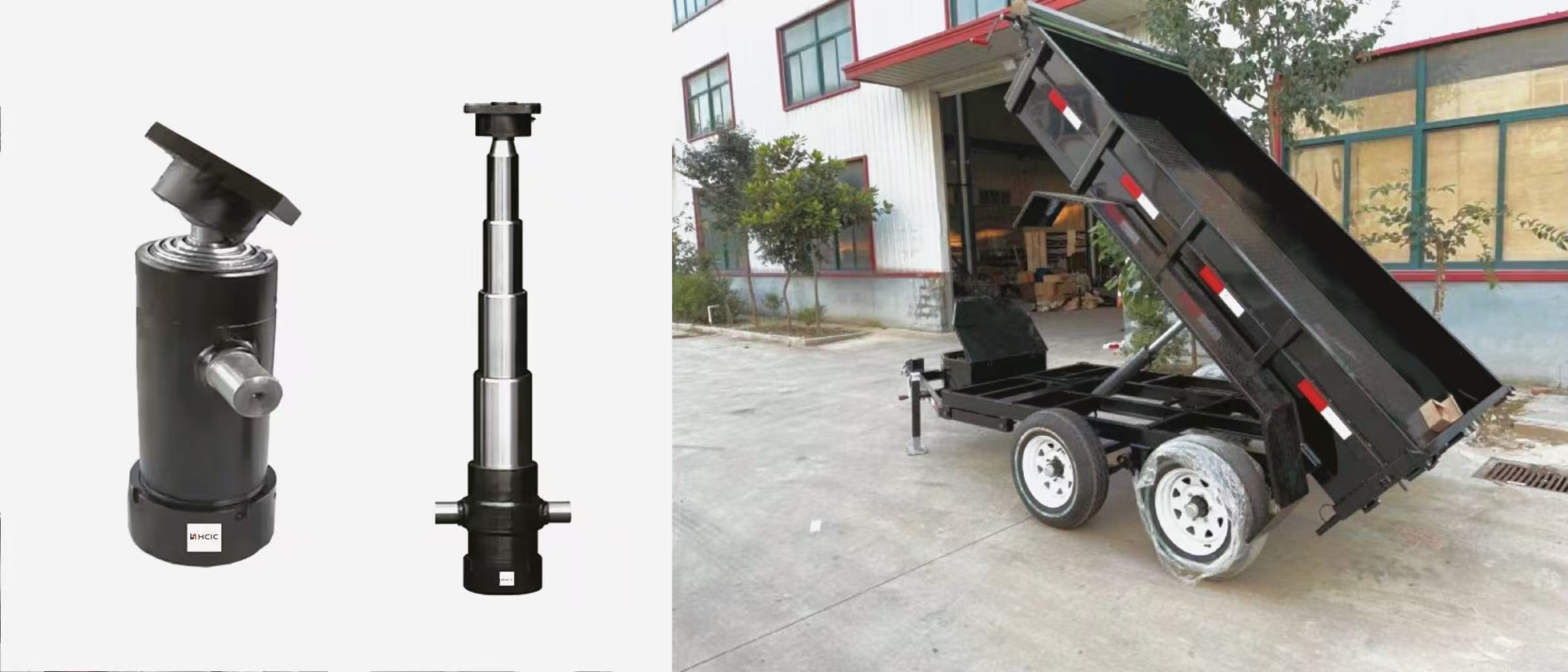 HCIC multi-stage telescopic hydraulic cylinders for small trailers