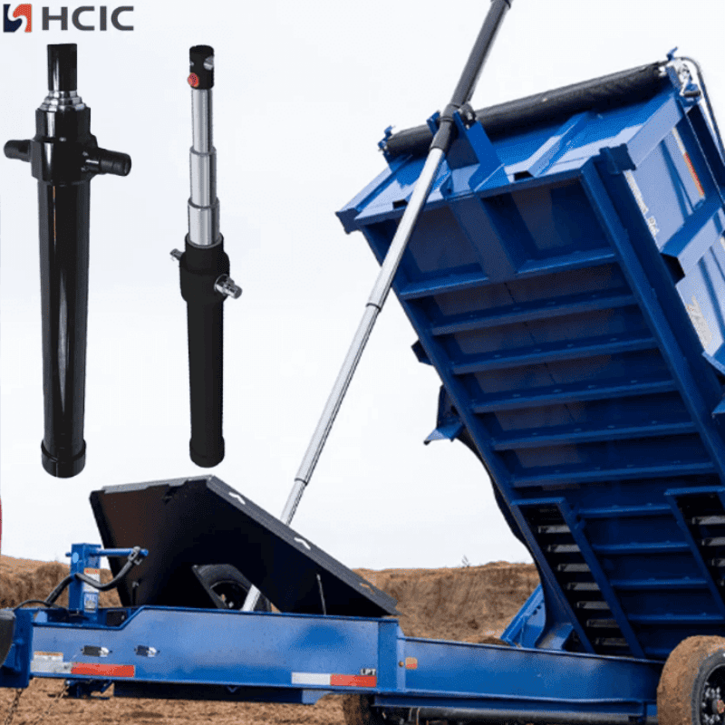 Teleskopski večstopenjski hidravlični cilinder